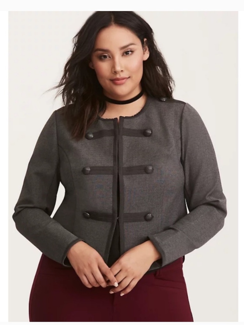 Torrid Gray Military Style Women's Jacket